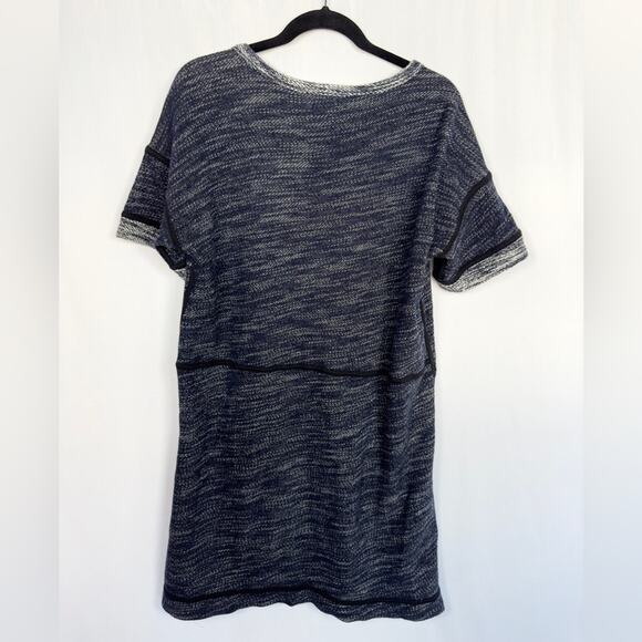 Madewell Navy Knit Short Sleeve Sweater Mini Dress 100% Cotton Women’s Medium - Picture 8 of 12